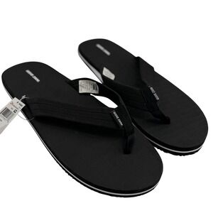 Wave Zone Men XXL 14 Flip Flops Black Beach Bum Thong Sandals Summer Lightweight